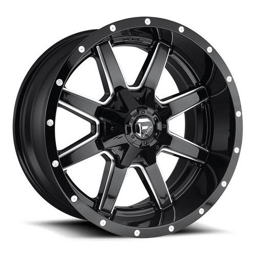 20 FUEL MAVERICK WHEELS RIMS 20X10 D61020007047 5 LUG 5X139.7 5X150 BLACK MILLED - Picture 2 of 8