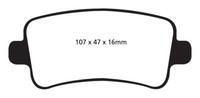EBC B12 Bremsen Kit Hinten BeläGe Scheiben FüR Malibu Insignia Saab 9-5