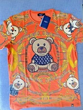 Avenue George V Paris T-Shirt Men's Orange Fitted Tee Rhinestone XL