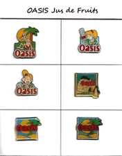 Lot 6 Pin's OASIS Drink - Orangina Suntory - Fruit Juice -