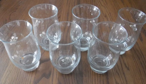 Vintage Pfaltzgraff Remembrance Tumblers 6” Tall 16 oz Pink Floral Set Of 6