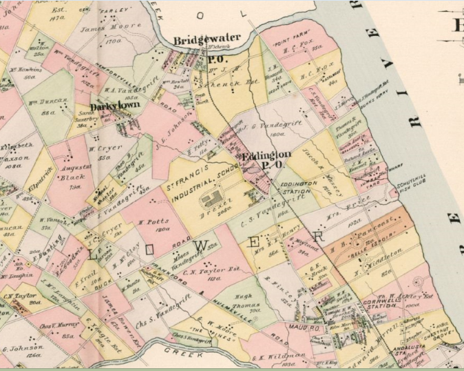 1891 BENSALEM, BUCKS COUNTY OAKFORD BRIDGEWATER EDDINGTON PENNSYLVANIA