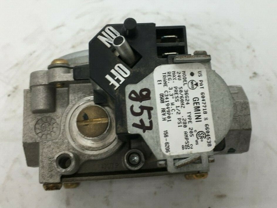 White Rodgers Gemini Gas Valve 36G24 205 Trane C341949P01 used G57 eBay