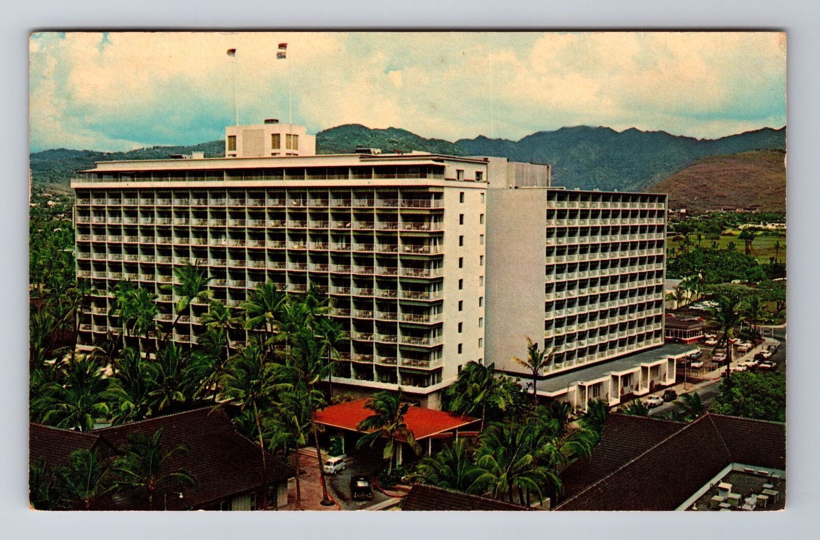 Vintage 1962 Princess Kaiulani Hotel Waikiki Beach HI Postcard Antique Collectible