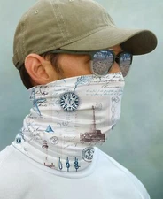 SUN GAITER Mask Bandana UPF 50+ UV Protecter Fishing Nautical Lighthouse Face