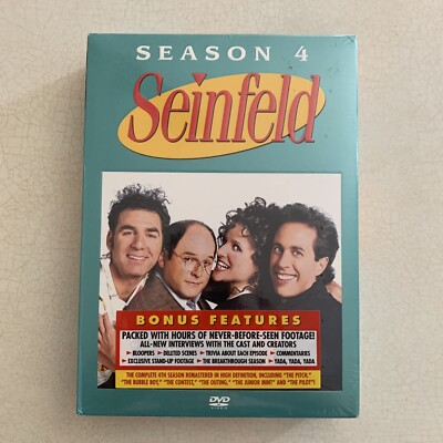 SEINFELD~ Season 4 $Disc DVD Comedy TV Show Jerry Seinfeld Bonus features New