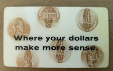 Vintage 1967 VARI-VUE Where dollar make sense FLICKER Penny 1¢ Cent LENTICULAR 1