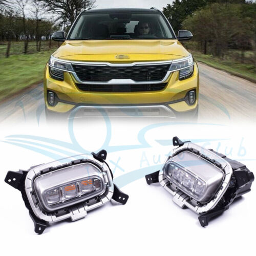 LED DRL Front Bumper Fog Lamp Daytime Running Light For Kia Seltos KX3 2020-2021 - Picture 11 of 11