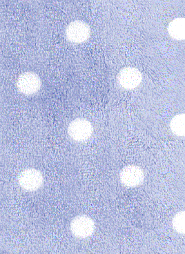 Polka Dot Minkee Blue and White Minky Blankee Baby Fabric Material Soft Benartex - Picture 1 of 1