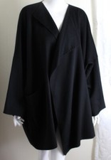 Amazing! Eskandar Sz 1 Cashmere Fleece Jersey 38" Long Jacket Coat