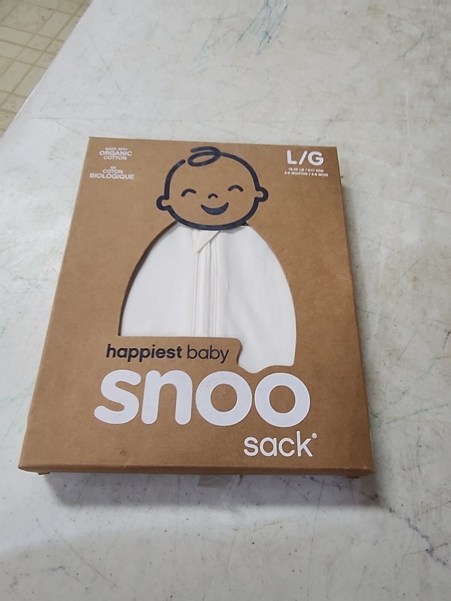 HAPPIEST BABY SNOO SACK SLEEP WHITE (Size Large 4-6 Months 18-25