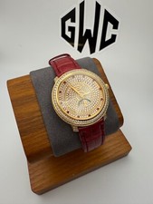 Patek Philippe 4968-400R Rose Gold Pave Diamond Moonphase Ruby 33.3mm Manual