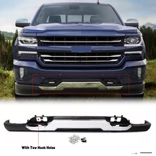 For Silverado 1500 2016-2019 With Z71 Front Bumper Valance & Chrome Skid Plate