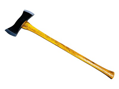 Double Axe Movie Prop PU Foam Jason Hatchet Axe Halloween Tool 90cm NOT REAL
