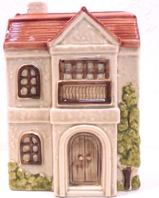 Vintage Otagiri 1980 Hand Painted House Coin Piggy Bank 6''x 4'' x 3''  OCM JAPAN