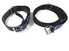 Genuine Leather Luggage Rack Straps Trunk rack straps for Hot Rod Black Color