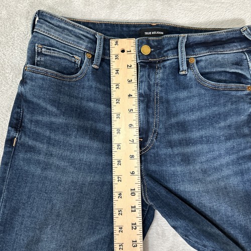 True Religion Halle High Rise Super Skinny Jeans Damen 28W Stretch Dark Wash - Bild 9 von 13
