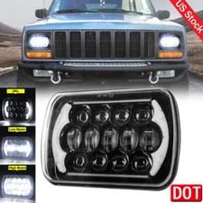 NEW 5X7 7x6 LED Headlight For 1986-1995 Jeep Wrangler YJ 1984-2001 Cherokee XJ