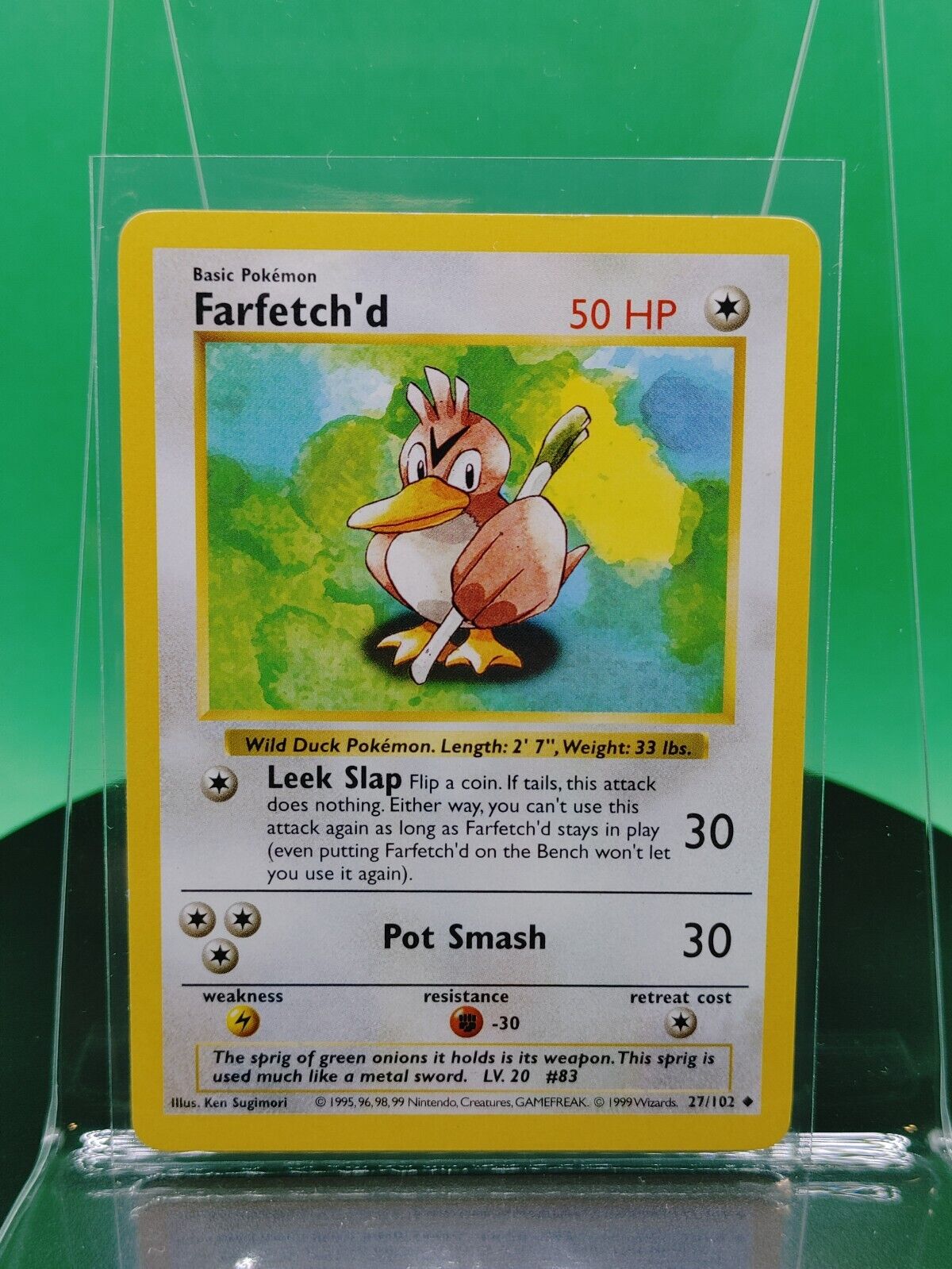 FARFETCH'D - BASE Set 27/102 - Regular Uncommon Pokemon Card $12.00 -  PicClick AU