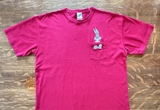 VTG Bugs Bunny Shirt Men's Large Red Looney Tunes Warner Bros Cartoon 137