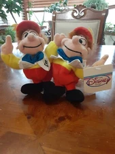 Disney Store Tweedle Dee & Dum Bean Bag Plush 8" from Alice in Wonderland