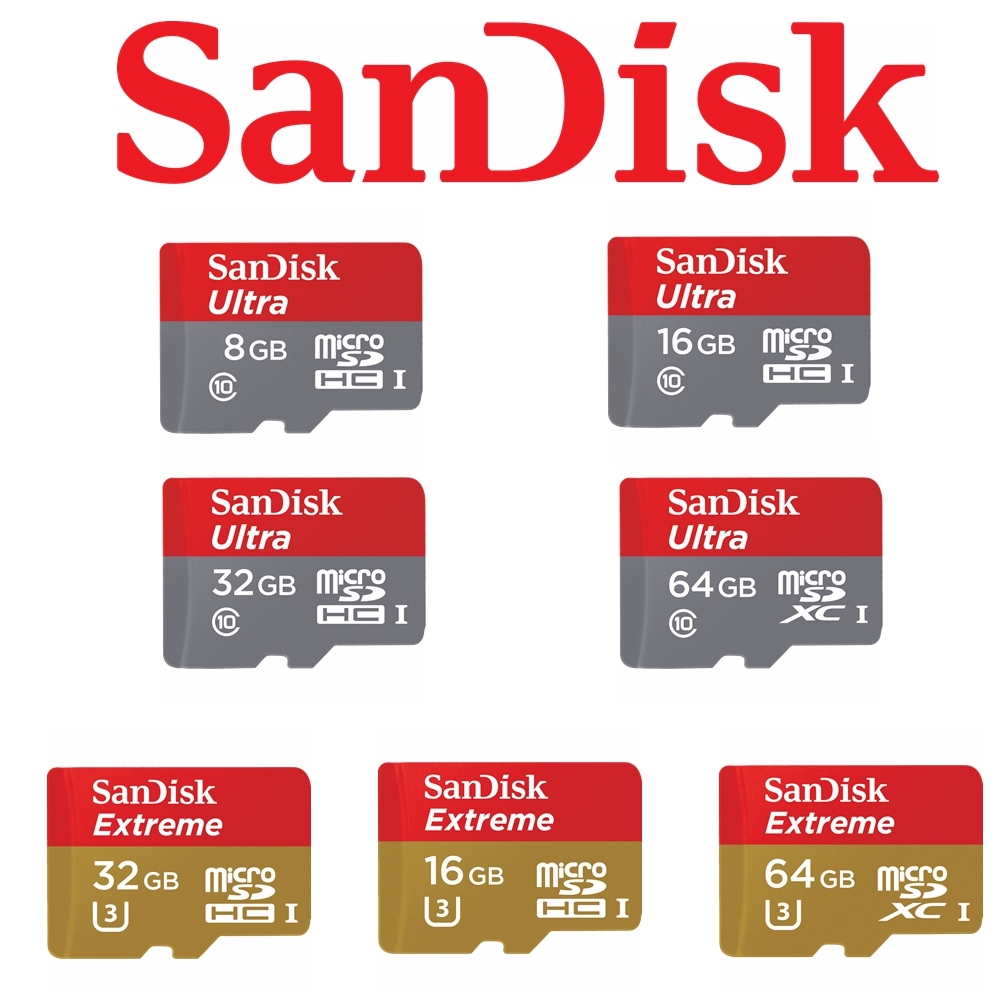 Micro SD Card SanDisk 32GB 64G 128G 256G Extreme Pro UHS-I Memory Class 10  A1 A2