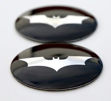 2x 3D Metal Batman Sticker Decal Emblem 2.2" (56mm) DOME SHAPE