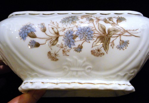 Antique 1880's Brüder Schwalb Bohemia Blue Floral Pattern #2220 Serving Ware - Picture 80 of 141