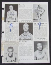 Dave Bing/Tom Van Arsdale/TerryDischinger Pistons Signed BKB Magazine Cut 150214