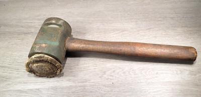 Mallet Hammer Garland #4 Rawhide 2'' Socket Dia. Pat. 1,674,999 Saco ME. Handled