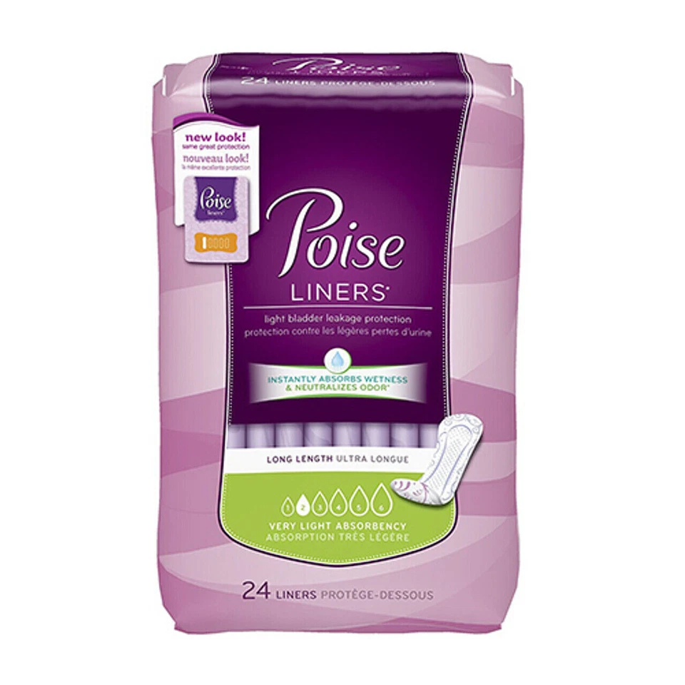 Poise Panty Liners, Light Absorbency, 8.5 in