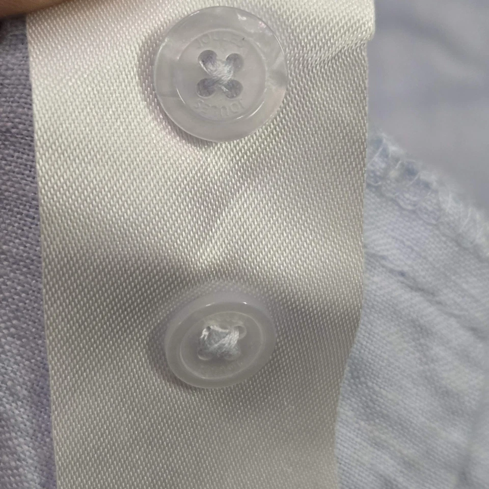 Camisa Joules Mujer Abotonada 12 Azul Lino Bordado Logo Foto 4 de 4