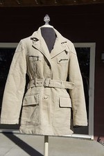 Chaqueta de Campo Malboro Classics 100% Algodón Para Mujer EU 44 Beige Cinturón Cadera De Colección