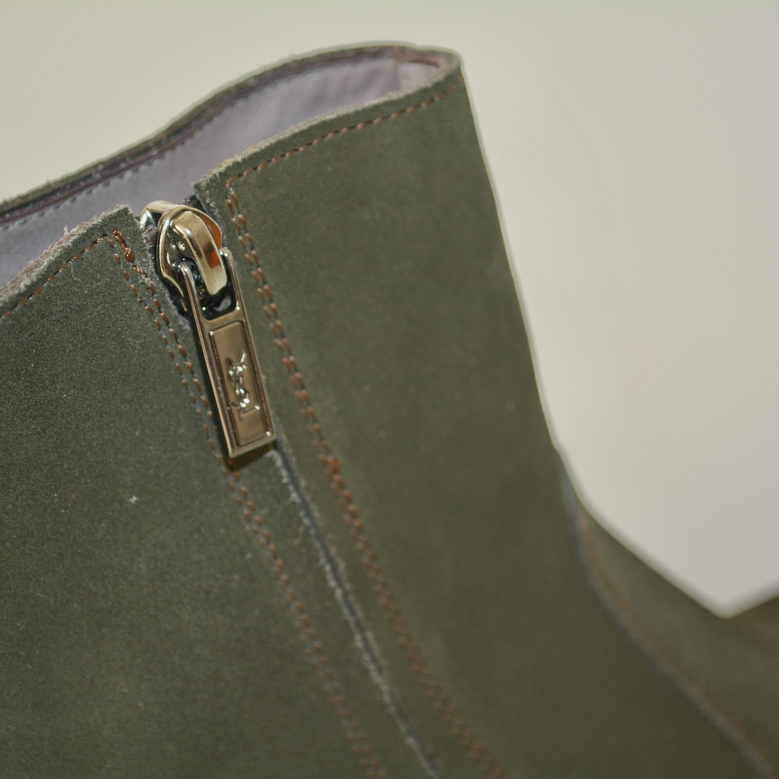 SCARPE STIVALI IN PELLE SCAMOSCIATA YVES SAINT LAURENT YSL NUOVI CON SCATOLA TAGLIA US 8 5 EU 41 5 MADE IN ITALY