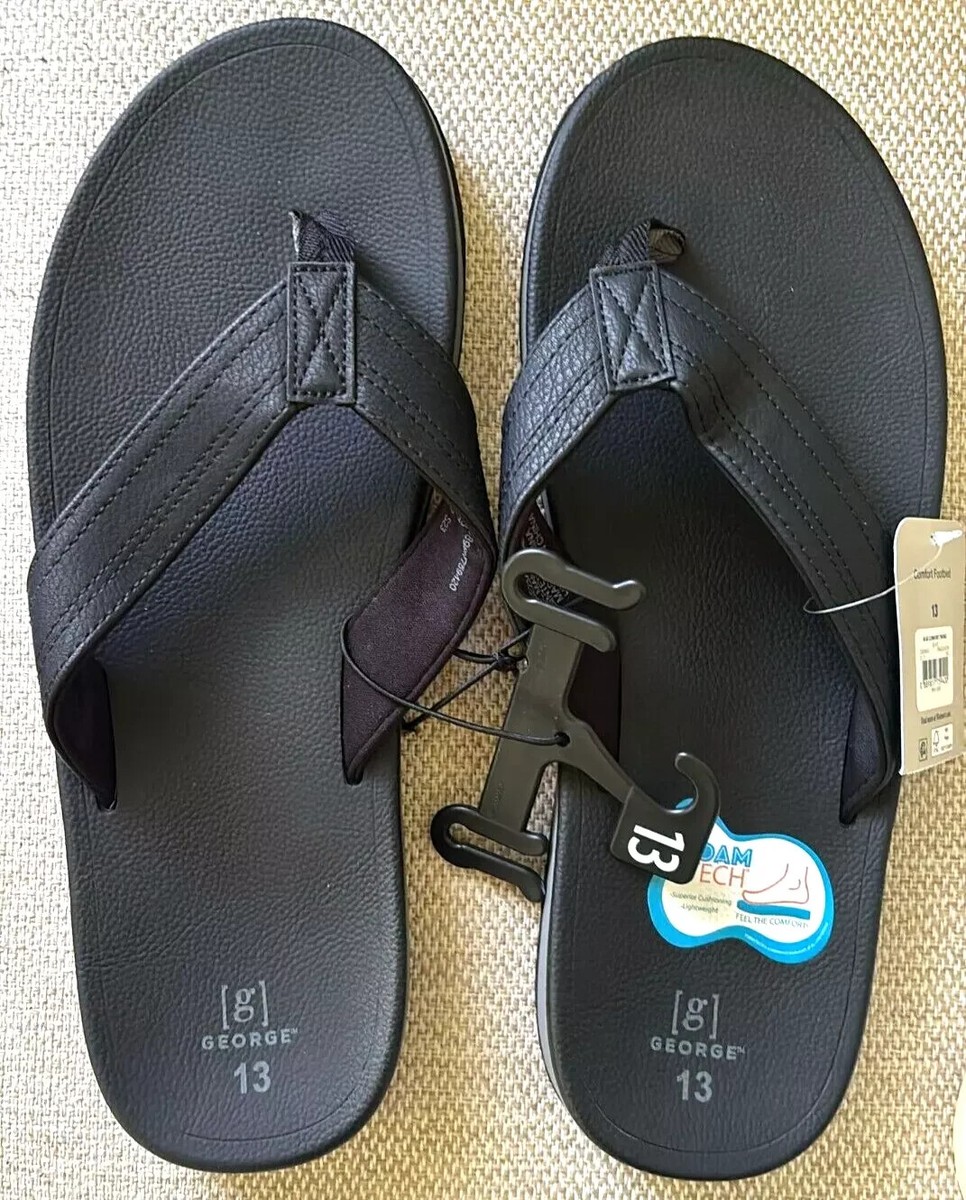 Sandals Thongs George Black Foam Tech Sz 13 or Cobian  display picture 2