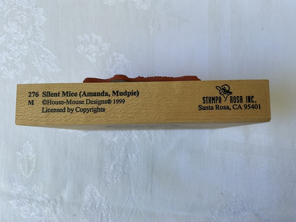 Stampa Rosa Rubber Stamp House Mouse Silent Mice Christmas eBay
