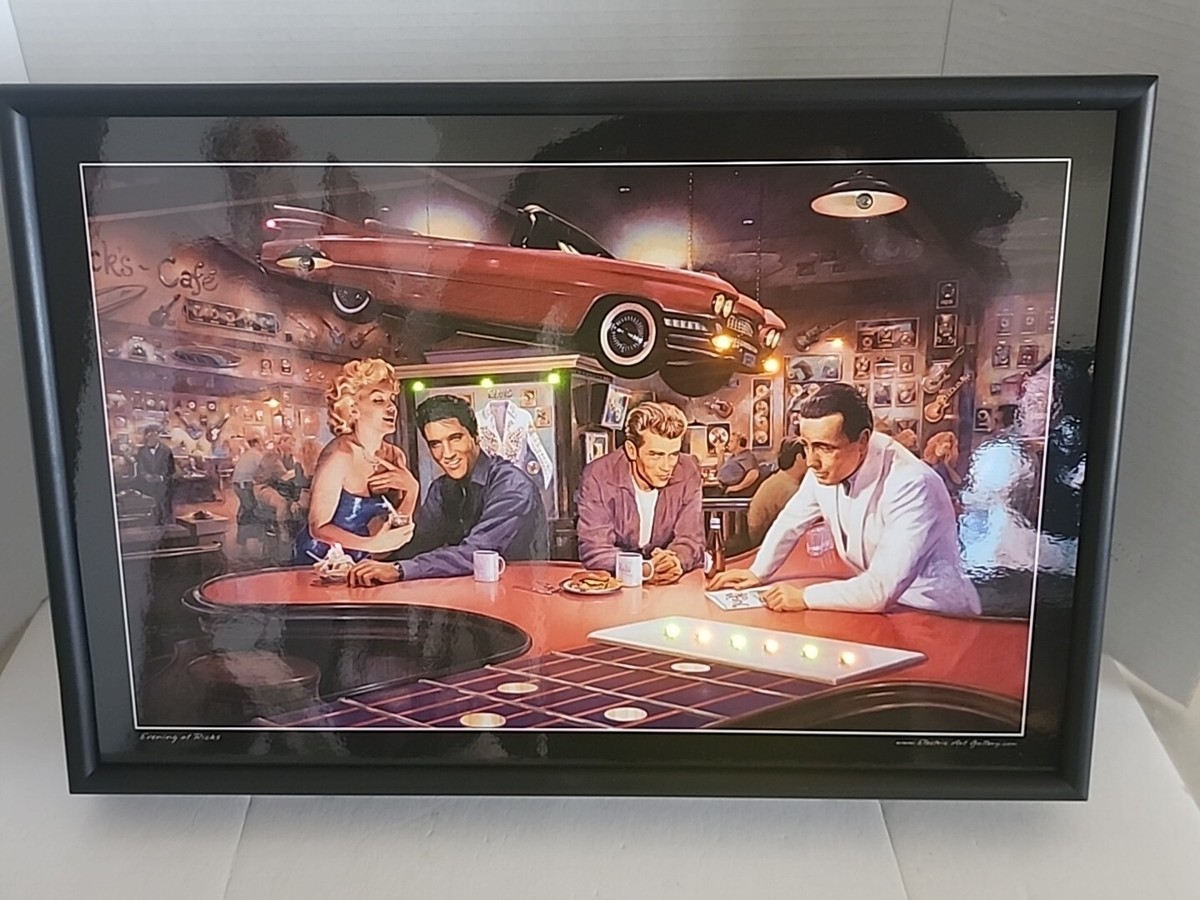 Evening’s at Rick’s by e Bungarda Evening At Ricks Wall Poster by George Bungarda at