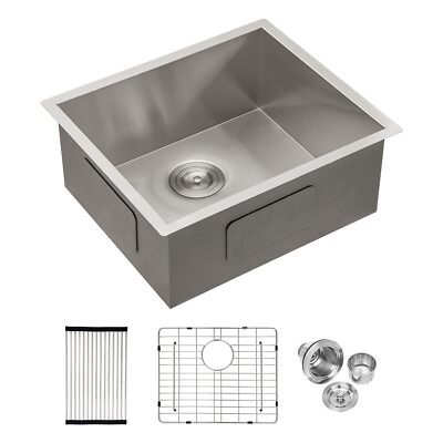 23 Inch Kitchen Sink Undermount Sink 18 Gauge Single Bowl