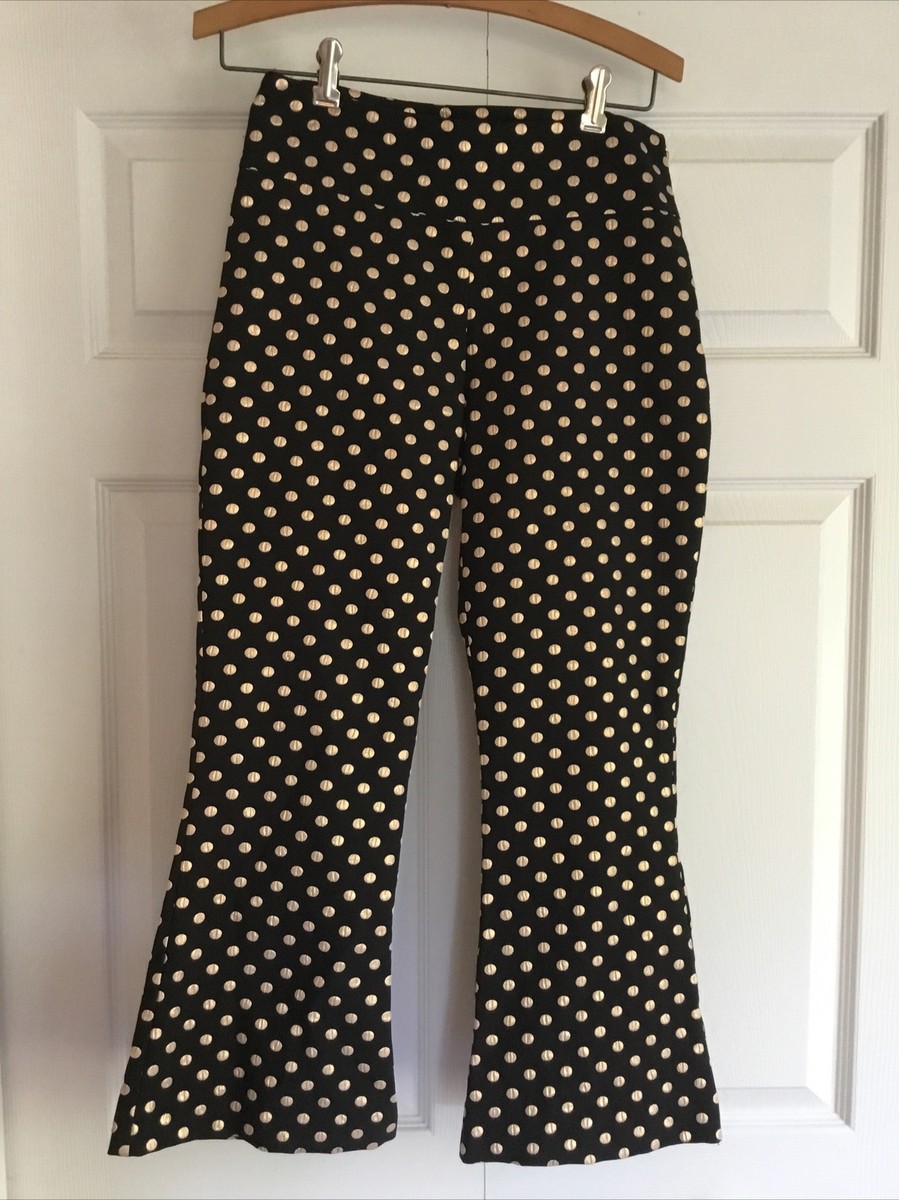 【NICK&NICOLE】 DOT SIDE LINE GLOSSY PANTS /追跡付 Nicole Miller Artelier Polka Dots Pants Women's Size 2 Side