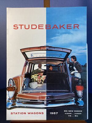 Vintage Auto Brochure. 1957 Studebaker Station Wagons Dealer Broch USA BR101 PC