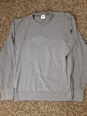Mens XL Dale of Norway Merino Extrafine Wool Knit Nordin Sweater Gray