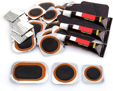Bike Tire Repair Kits - Bycicle Inner Tube Puncture Patch Kit with 24PCS Vulcani