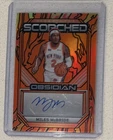 MILES MCBRIDE AUTO 2024-25 PANINI OBSIDIAN SCORCHED ORANGE PRIZM /99 KNICKS MINT