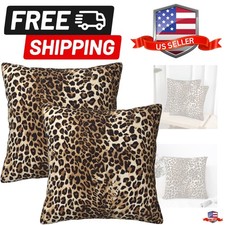 Cheetah Print Pillow Covers Home Decor 18x18 Inch, Leopard Print Throw Pillow...