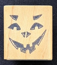 Rubber Stamps of America Jack o Lantern Pumpkin Face Halloween Thanksgiving