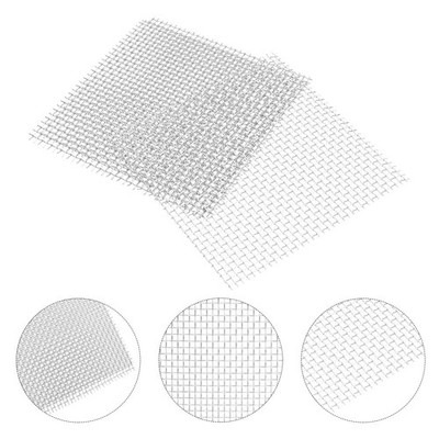 15 PCS Fish Tank Net Small Stainless Steel Mesh Sheet Aquarium Fine Safe