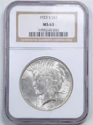 1923-S $1 Peace Silver Dollar MS63 NGC 1795243-243