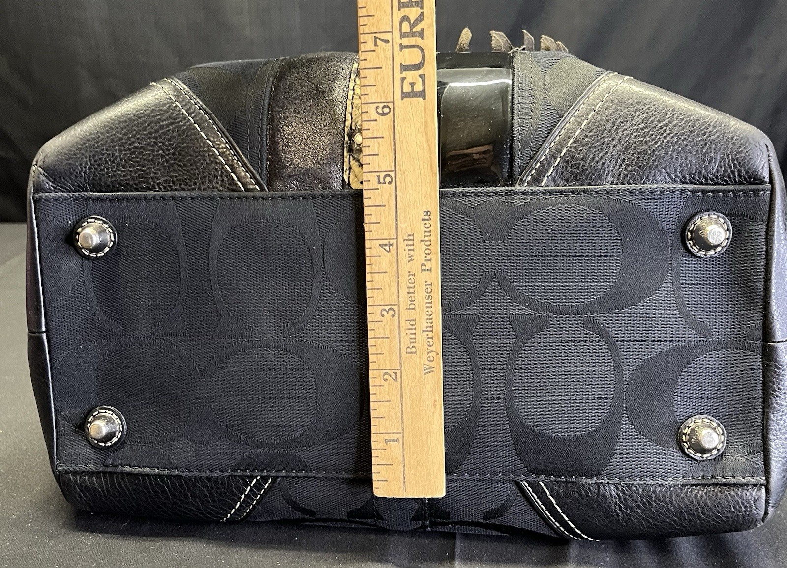 Coach Large Signature Hampton Python Print Hook &… - image 5