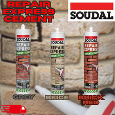 Soudal Repair Express Cement Gap & Crack Mortar Filler 300ml - Beige/Grey/Red