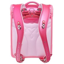 Japanese Randoseru Backpack School Bag Heart Rose Pink Ribbon bow Embroidery
